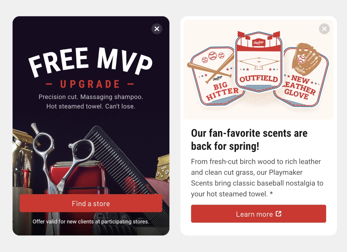 Example perks that can be found inside the app