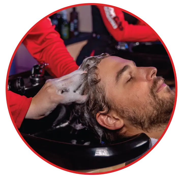 Man getting a refreshing shampoo